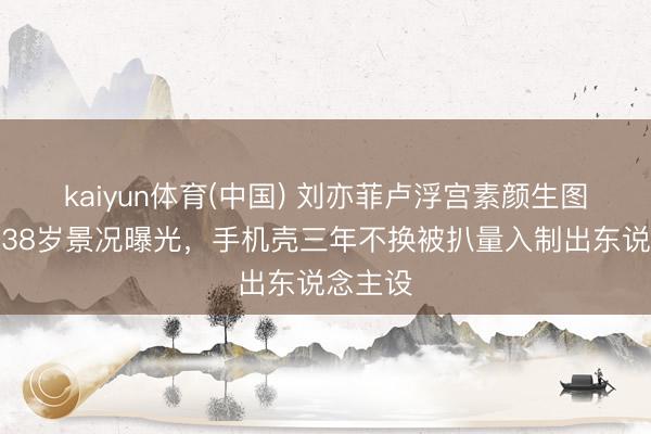 kaiyun体育(中国) 刘亦菲卢浮宫素颜生图疯传！38岁景况曝光，手机壳三年不换被扒量入制出东说念主设